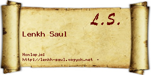Lenkh Saul névjegykártya